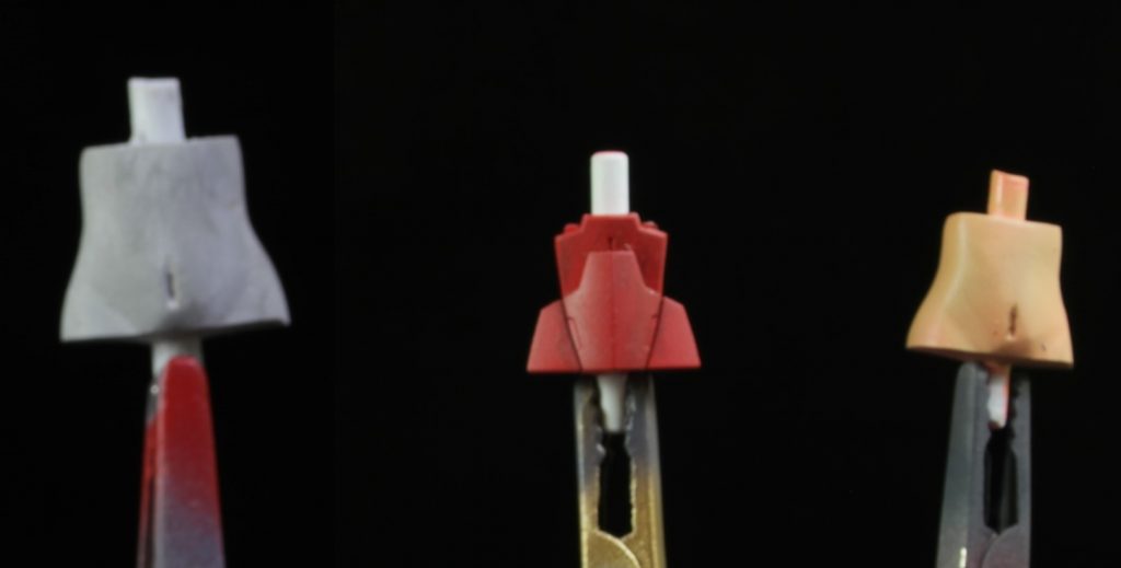 機械神の事調べてたらメイプルがへそ出しになるのが良いって意見があったんで仕方なくパテで作りました決して自分の趣味ではない