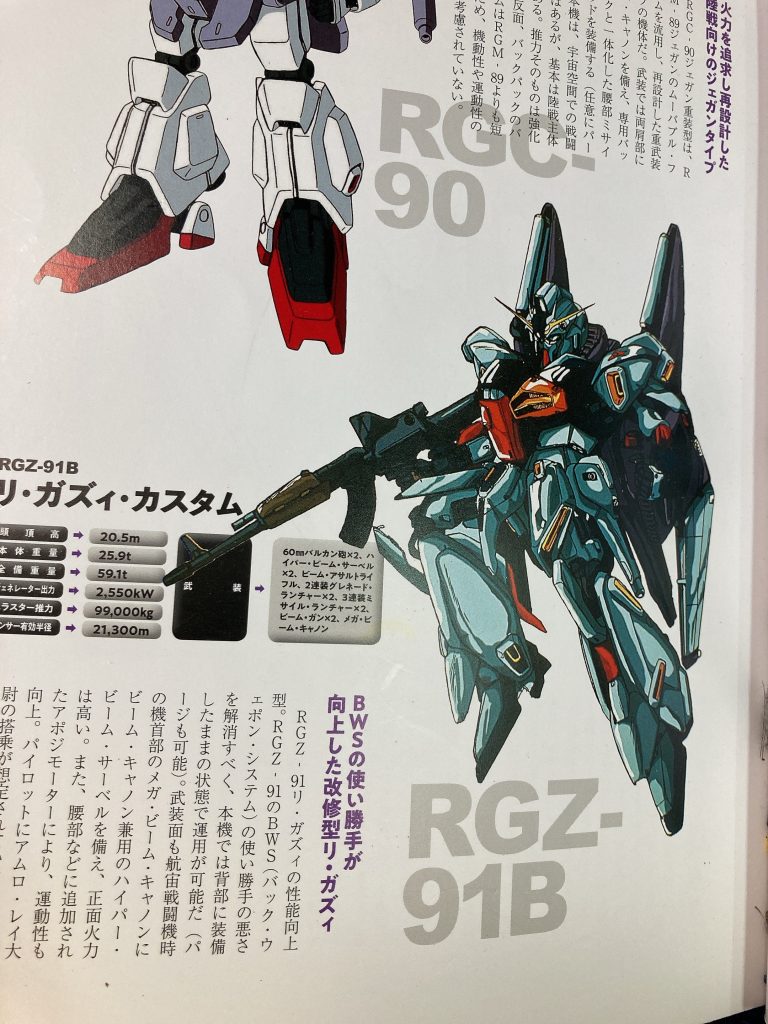 リガズィカスタムの設定画。タッチが独特です。