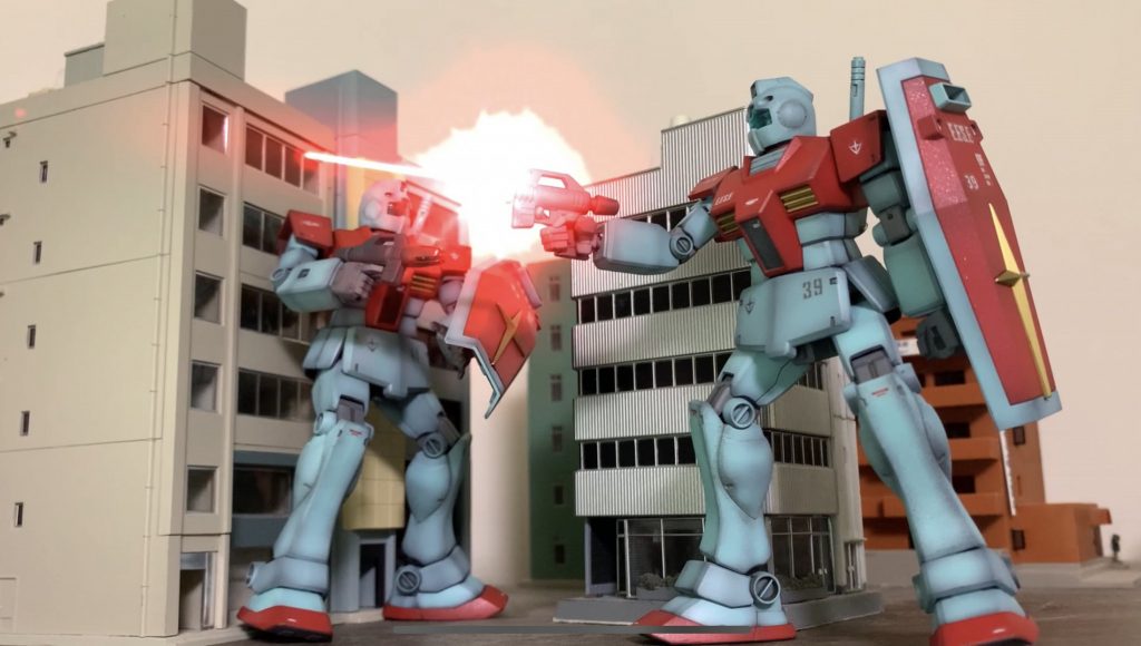 ビームスプレーガンの射撃シーン！