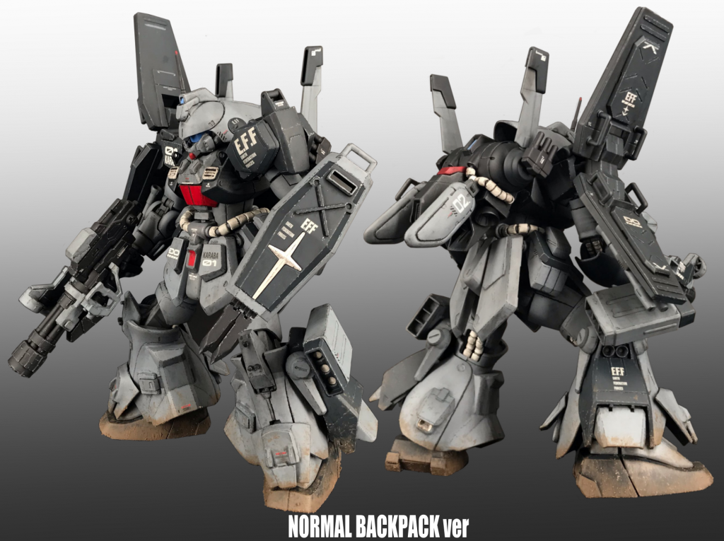 サムネのバックパックがウェポンコンテナバージョンで、元々それだけの改造だったのですが、普通のバックパックも設定したいなと思いマラサイのバックパックを改造したノーマルバージョンのバックパックも製作しました