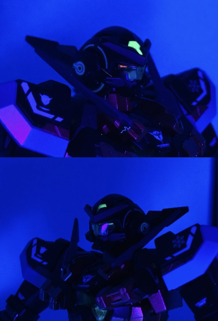 各種センサー、武装は蛍光塗料で発行する様にしてみました!✨