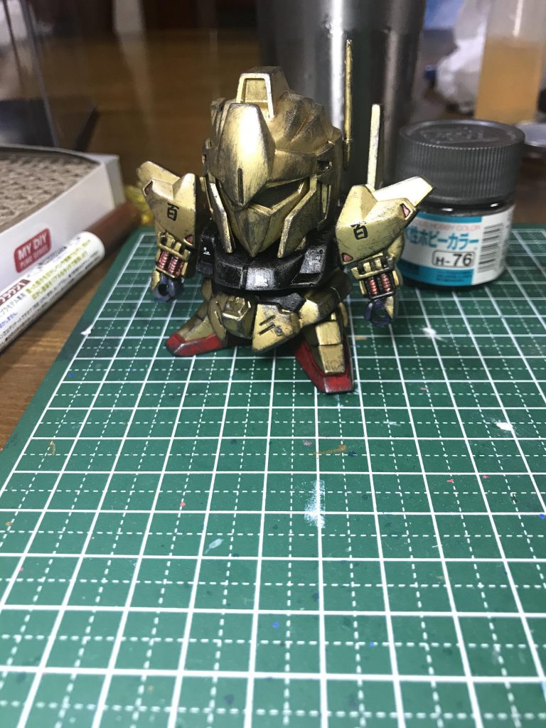 スポンジでチッピング。