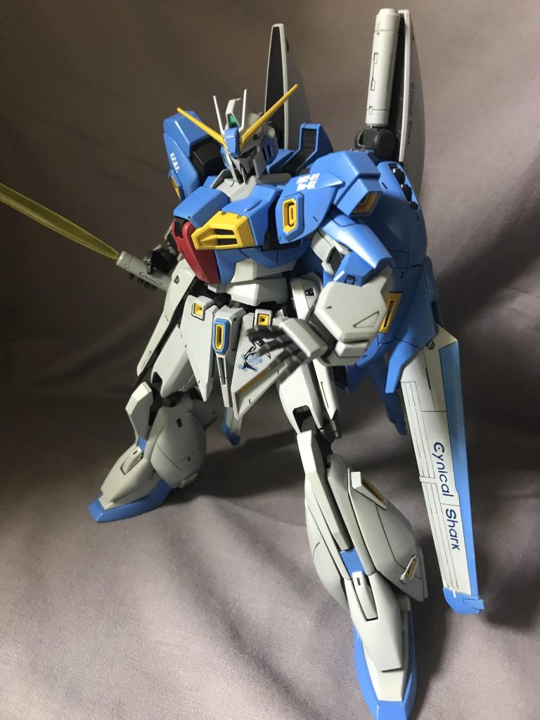 ダブルゼータもビビりまくりの特大ビームサーベル!写真に入りません(笑)