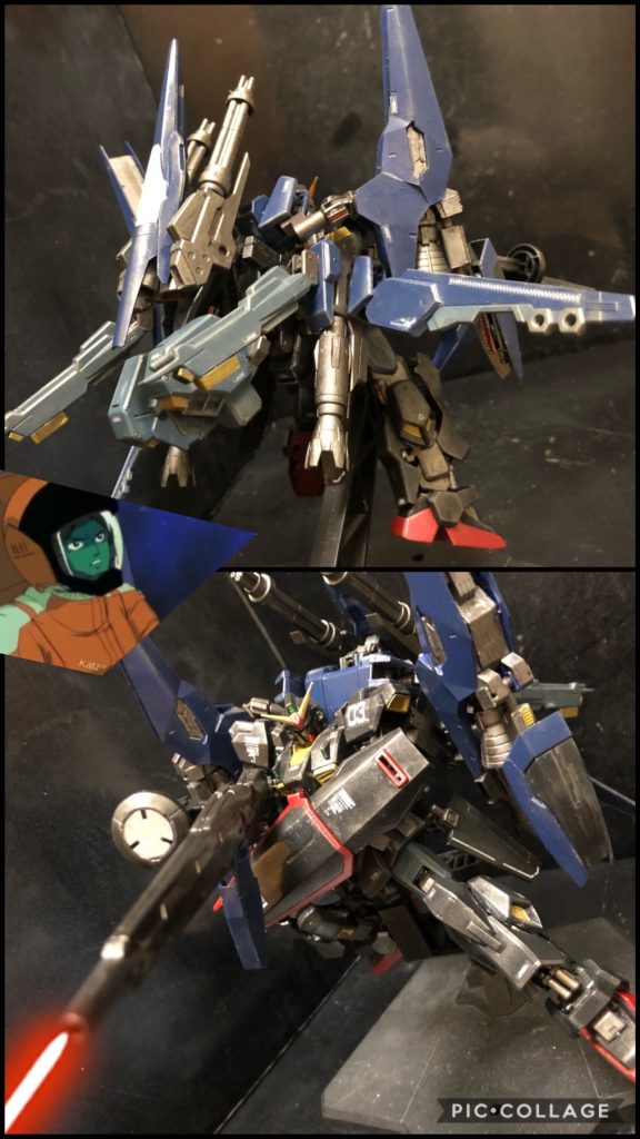 カツ「2機撃破です。やるじゃないですか。その調子ですよ。」エマ「(イラつく〜！なんでこの子、上から目線なのかしら。)」カツ「エマさん！なんだか大きい緑色のMSが！」エマ「え？緑色のMS！？」？？？「ガンダムMkｰⅱ...！カミーユ？カミーユなの？」エマ「その声は...。レコア少尉じゃない！」レコア「え？エマ中尉！？」カツ「知ってるんですか！？」エマ「以前はアーガマに搭乗してた同僚なの。今はエゥーゴを退職して、どうしてたのかと思ってたけど....。ティターンズに就職してたのね。」カツ「軍ってそんな簡単に辞めたり就職出来たりするんですか？」エマ「まあ結局は同じ連邦軍の派閥だから。意外と再就職できちゃうのよ。私もティターンズからエゥーゴに来た訳だし。」カツ「そんなもんですかね？」エマ「そんなもんなのよ。入隊に関して言えば、カツ、貴方がエゥーゴに入隊してるのが良い証拠だわ。」カツ「どうゆう意味ですか。」