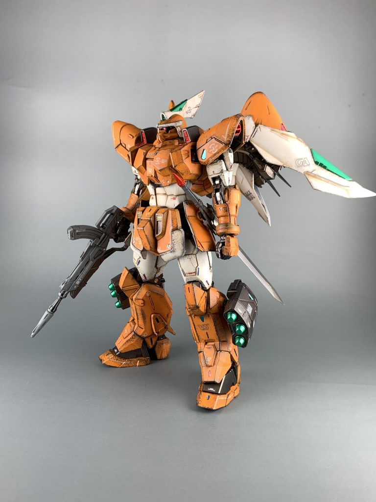 キットをランナー状態のまま缶スプレーで塗装し、らいだ〜joeさんの汚し方でウェザリングを施しています。