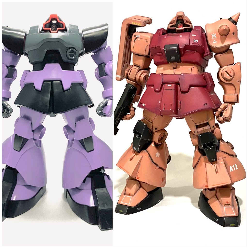 ドムの大きさを全体的に抑えながら、あくまで試作機段階である設定を表現しました。