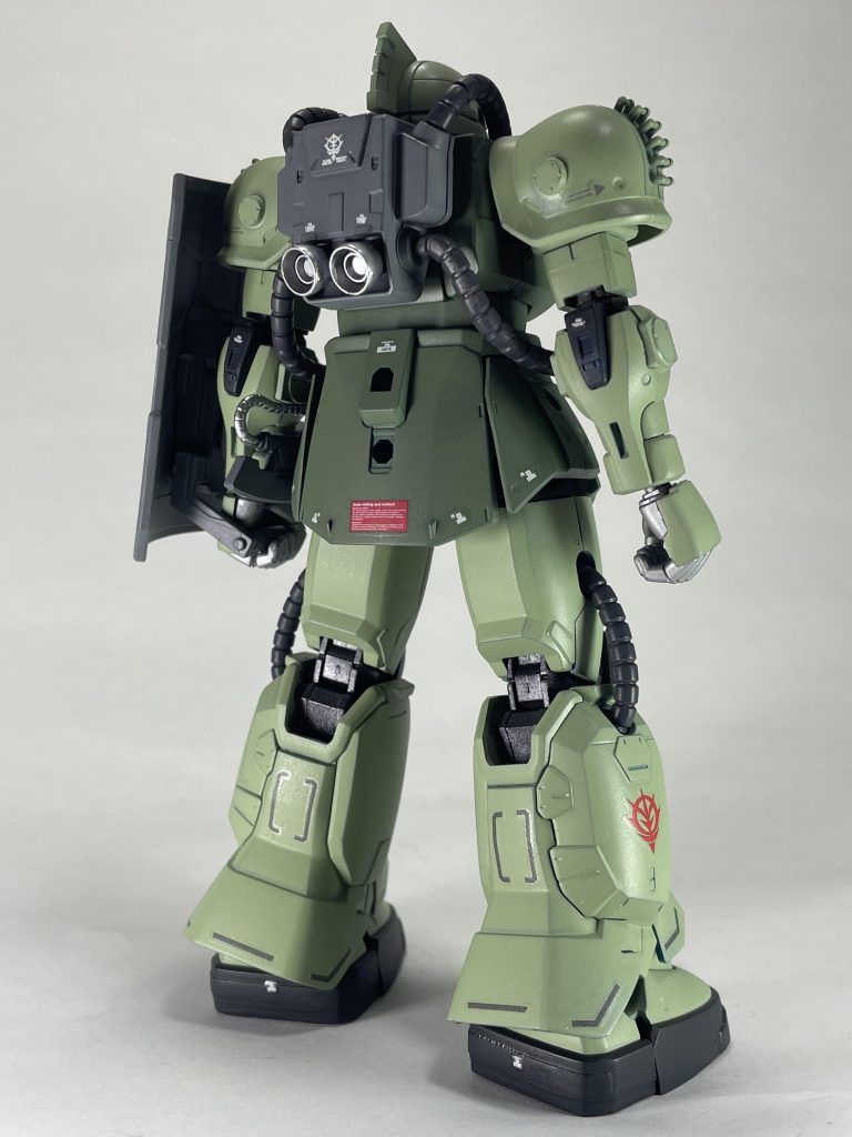 久しぶりのオリジンキット制作。ザクからの引用パーツが多いかなと思いきや、意外と独自新規パーツが多かったです。