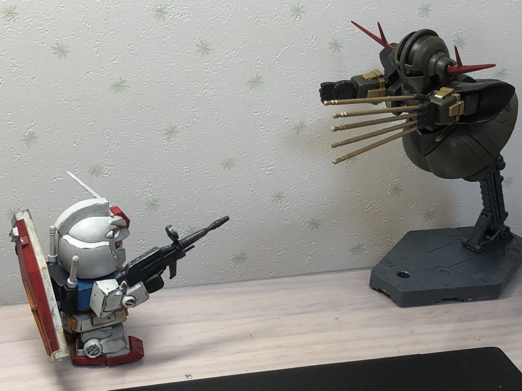 以前作ったBB戦士ガンダムとのツーショット。