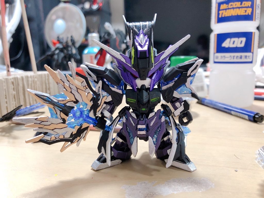 エアブラシの使い方を教えながら一緒に塗装して、この時点では正統派な作り方だったので私も「むっちゃ上達してる?!」っと驚きました笑