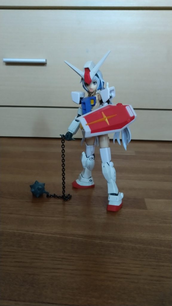 追加でガンダムハンマーも装備。連邦の撲殺天使ですwこれで一通りガンダムの武器はコンプリート。