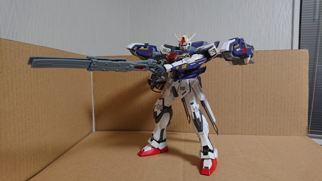 最後にプラモデルオリジナルのオーバードライブモードで電磁可農砲装備。