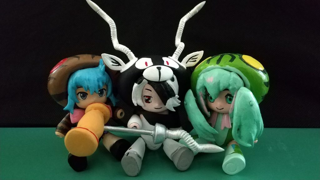 ツチノコとブームスラングとパシャリ可愛く出来て満足しています