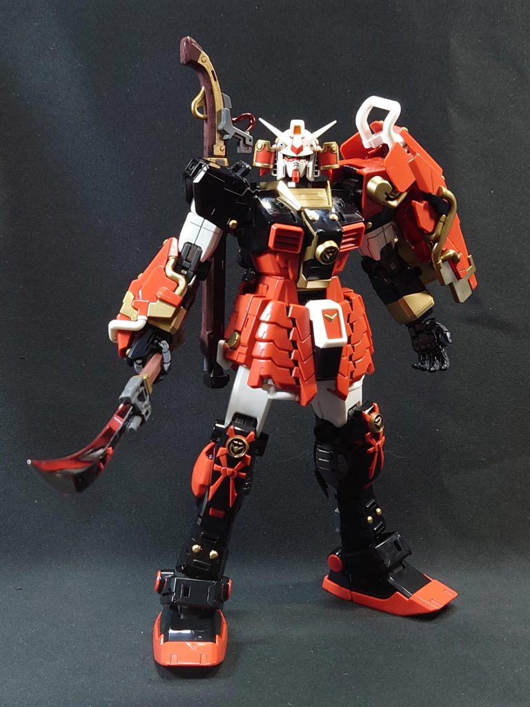 足軽鎧追加仕様。自分としては完全な武者よりも、この仕様が好みかも。薙刀を短くして鉈?になってます。取り回しが良く、接近戦がめちゃくちゃ強そうです。