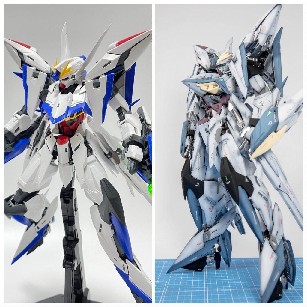 ビフォーアフターです。細かいディテールは入れてますが、大きく変わるようなものは入れませんでした。プラ板、スジボリ、塗装、デカールでトータルの情報量をあげてます。