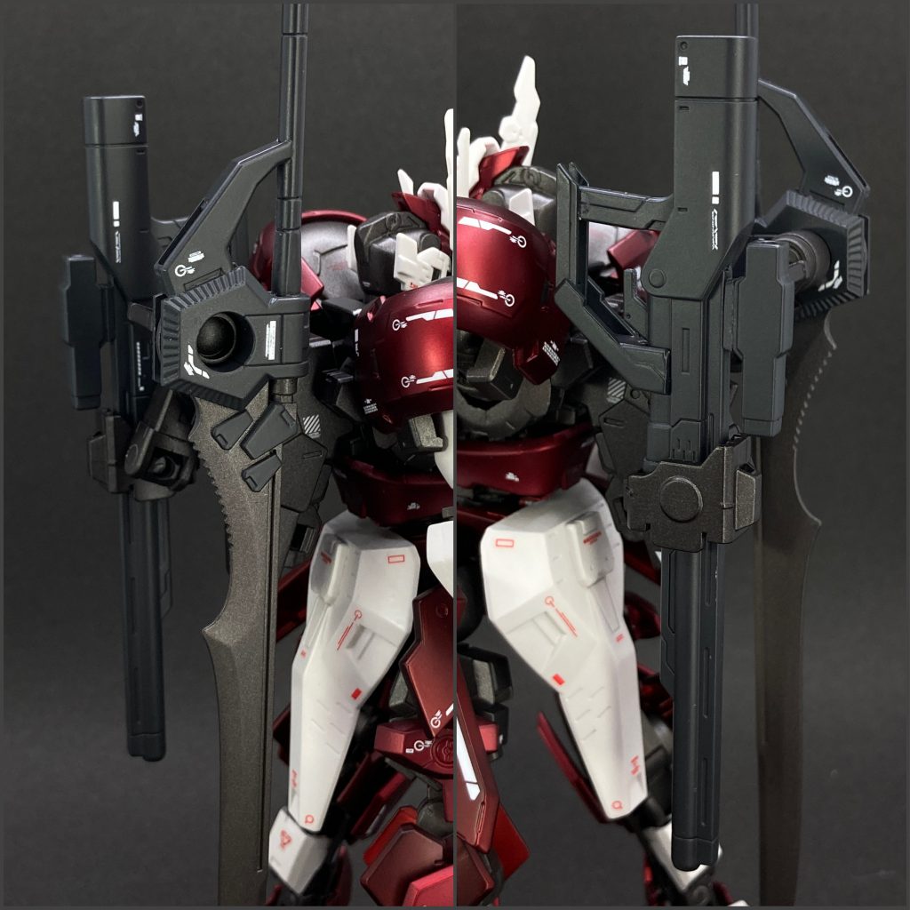 GSブレードとロングライフル改はバックパックにマウント可能。