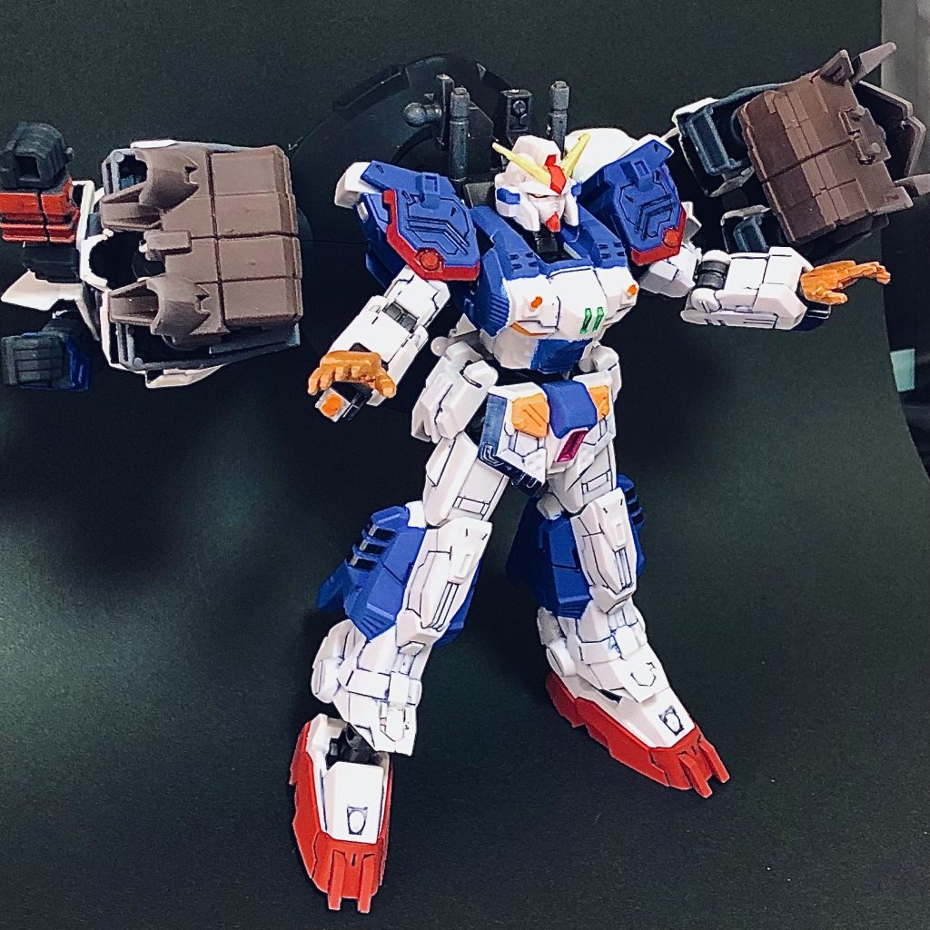 そこにグレートショックガンダム(変形後)の大型アームを搭載した特殊兵装をパイルダーオン!٩( 'ω' )و