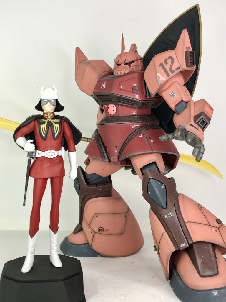 ザクIIとズゴックは職場に置いているので、とんで、ゲルググとともに。あらためてゲルググってカッケーっすね！(^^)