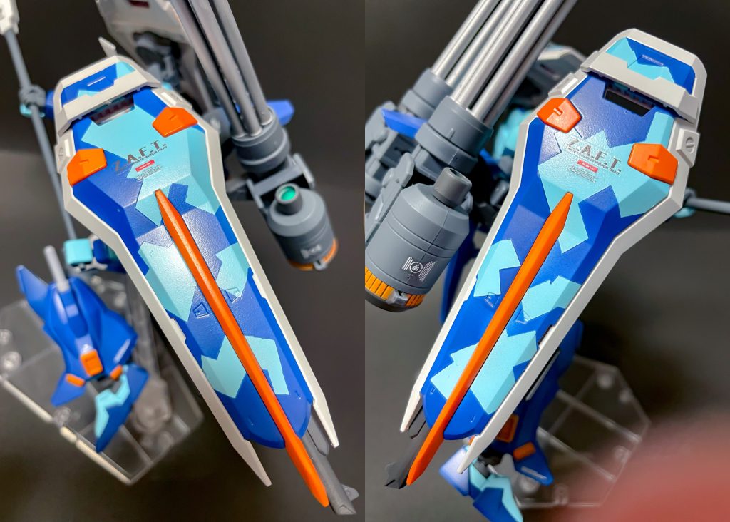 MGから持ってきたシールドはスプリッター迷彩にしてみました(指写り込んでるのは勘弁)