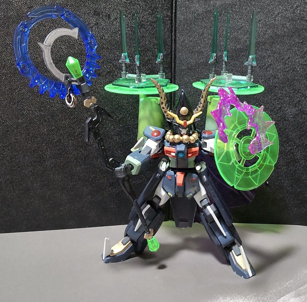 魔法力全開モードその1ギガサーベ、ギガルフィラ、ギガバズ、ギガファンを一斉に唱える。※どの呪文もナイトガンダム物語より