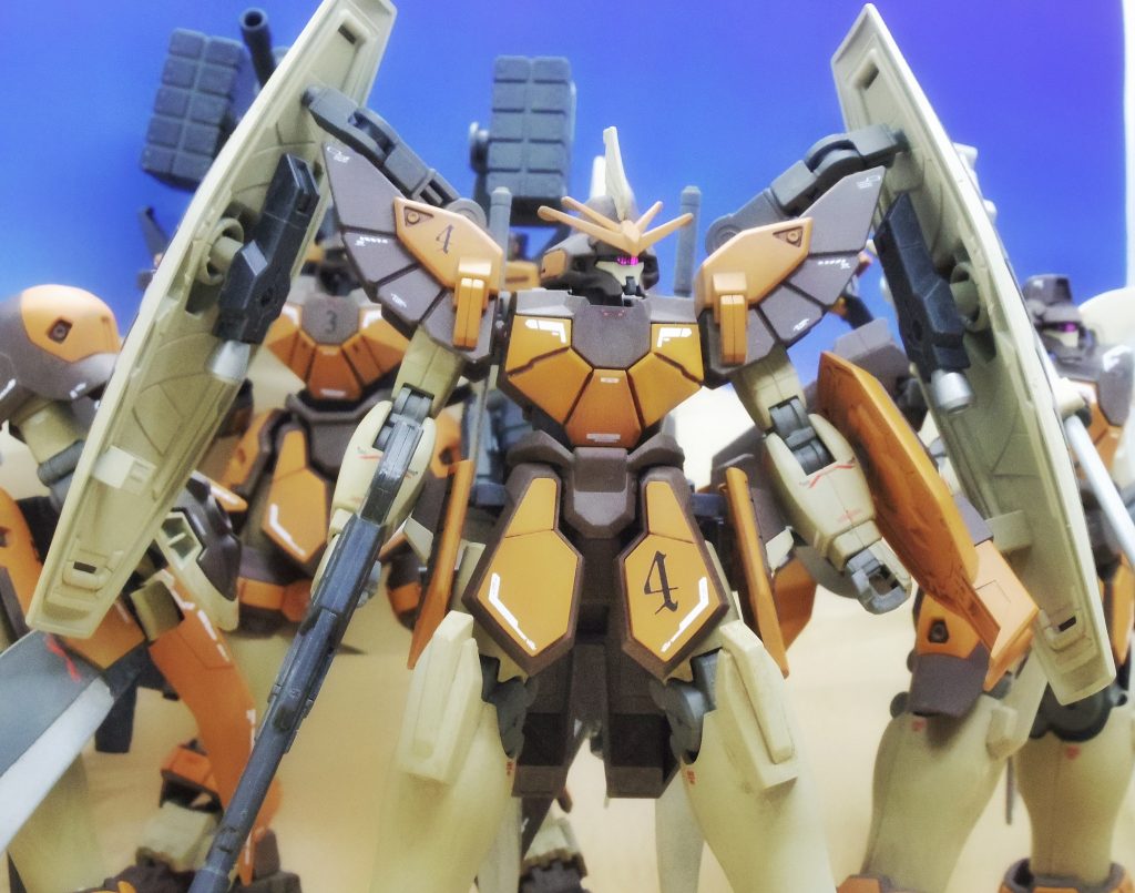 カトル『テロリストは、サーペントを多数回収して、武装しているようです。辺り一帯は、ラシード達が包囲していますが、この世界には、もうMSは存在してはいけないんです。MSを誰にも目撃されないように、敵のMSを全て撃破してください。』デュオ『そうは言っても、こっちはたった4機だぜ?』トロワ『クリスマスよりはマシな状況だ』カトル『ヒイロもこちらに向かってくれているようです。…ですがヒイロを待っているわけにはいかないみたいです。敵のMSが出てきました!』