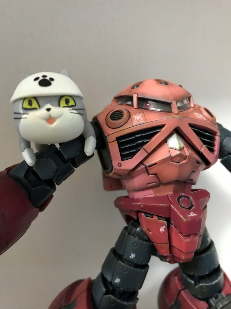 「どうしてデカールの周りが黒いんですか？」「デカールの上からウェザリングカラーを塗ったので塗料が縁にたまって黒く見えてます。」