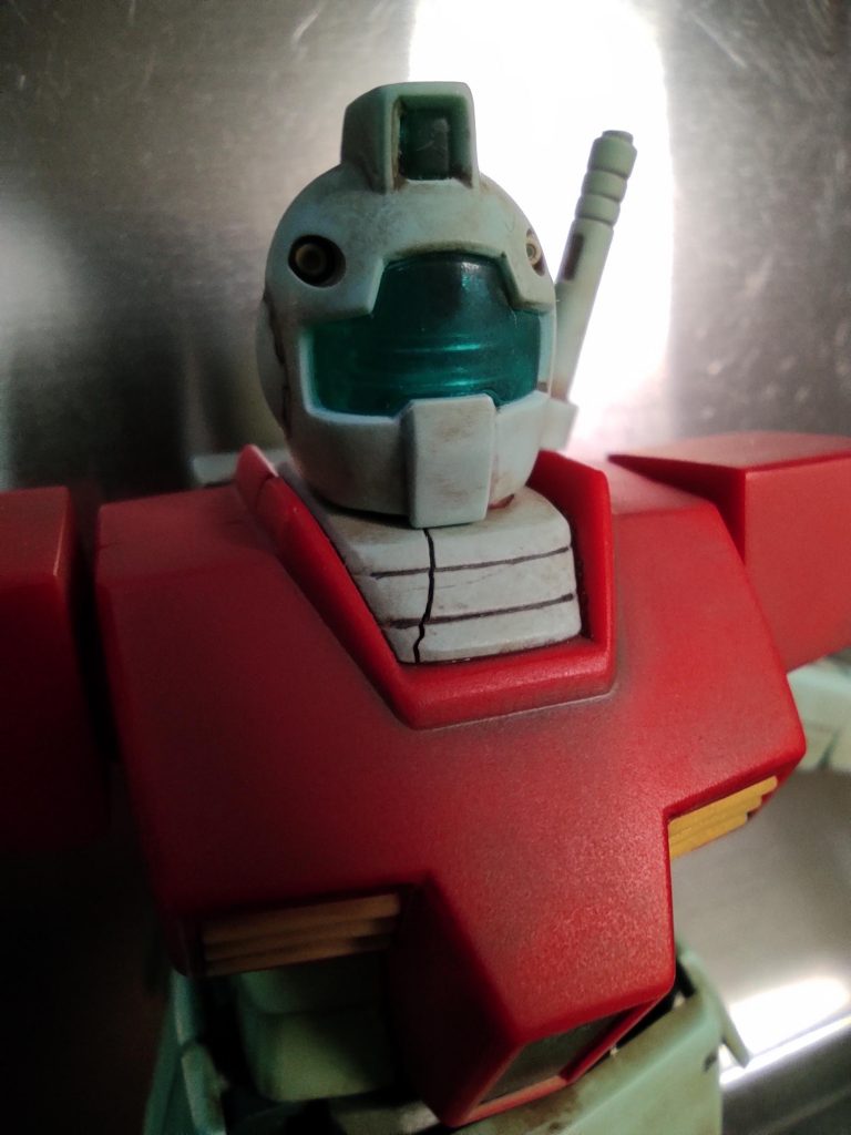 ウェザリングカラー後。見事に割れたね!このパーツ、テンションかかってるもんね(泣)