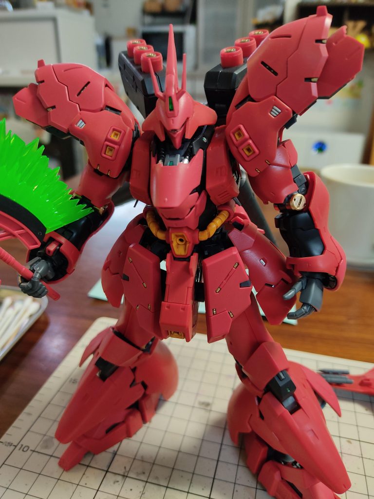 新人時代部分塗装&つや消しスプレー後。組みあがったときはこれでもめちゃめちゃかっこいいと思いました。けど、ウェザったあと見直すと物足りないですね。