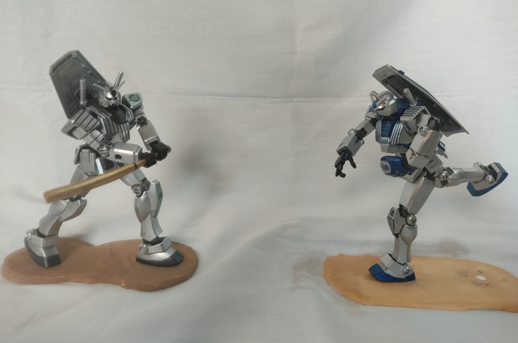 日本シリーズ。夢の対決！ロッテガンダム（旧HG）対ベイスターズガンダム（最新HG）