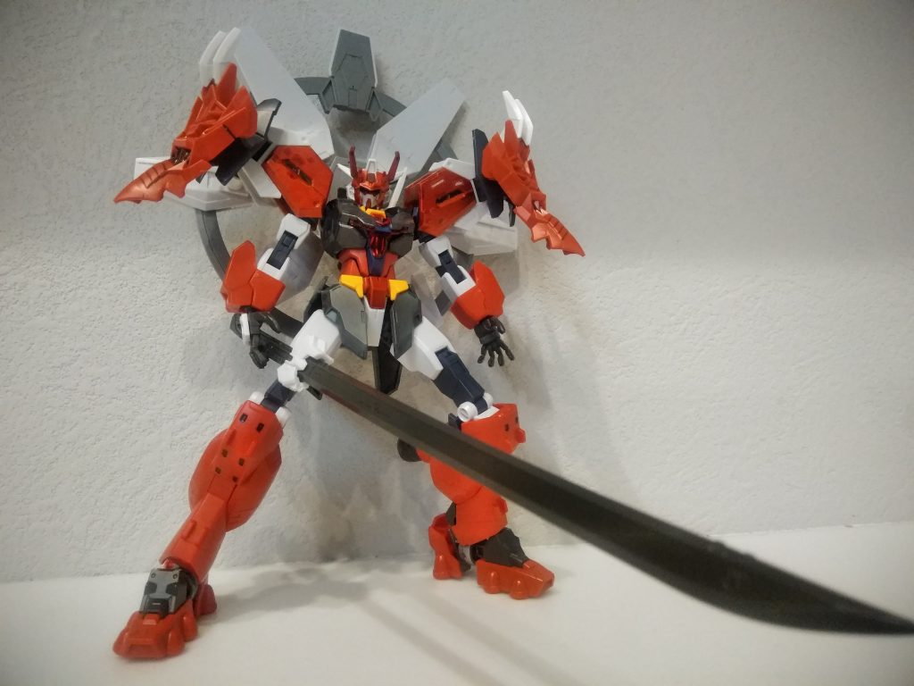 和装(鎧)+鬼をイメージMGバルバトス刀も似合うサイズ感!