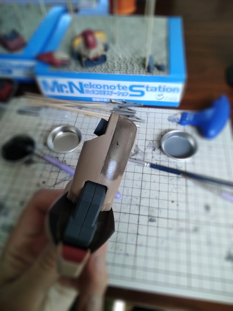 マルチブラックの濃さはこのぐらい。といってもわかりづらいっすね・・とりあえずかなり薄めてます。