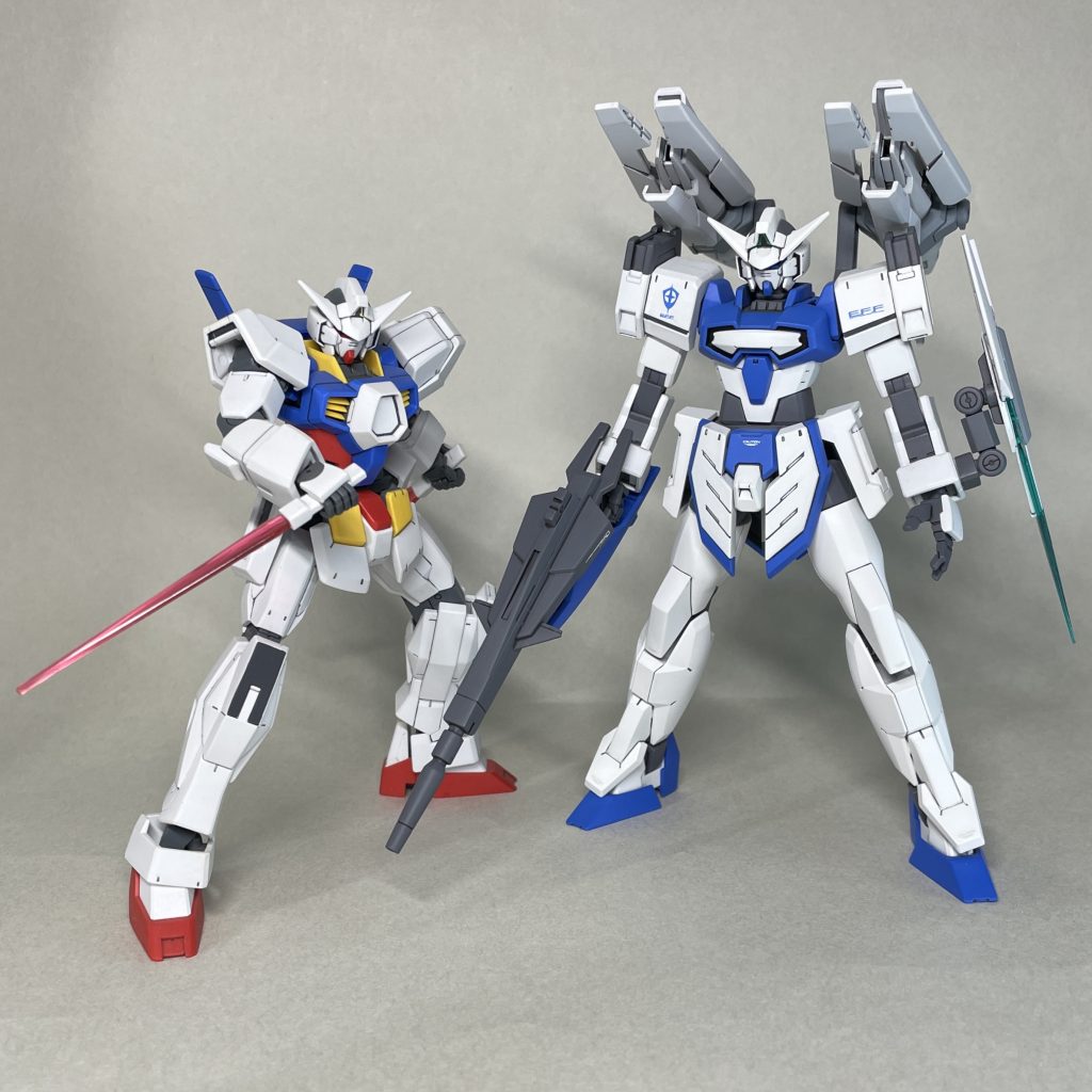 Gサイフォス D と ガンダムAGE1フラットを並べてみました。「GサイフォスD」が強いかどうかは、フリットおじいちゃん のXラウンダー適性次第だと思います。