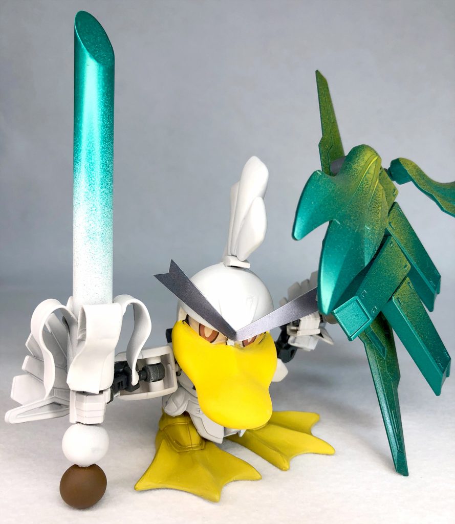 全身頭部にSDターンエー、ボディにSDビクトリー...いやもう原型分かんないですよね💦