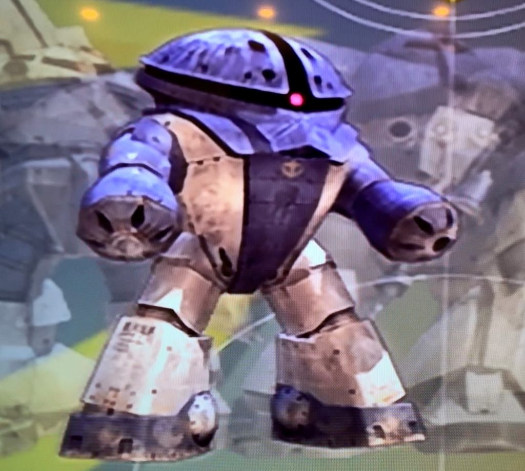 制作にあたり、家にあるPS2とソフトを引っ張り出してきて細部を観察しました。ゲームの方はキットより頭がデカくて胴が短くて、よりコミカルな印象ですね。セーブデータは消えてしまっていたので、一回ストーリーモードを全クリして鹵獲モードを解放する必要があり、約20年振りにプレイして超懐かしかったです(笑)ちなみに私はグフ、マゼラザク、ジムあたりがレパートリーでした。(ガンダム&シャゲルは必修科目なので乗れて当然)アッガイも仲の良かった友人が好んで乗っていたので、付き合いでアッガイコンビを組んでよく出撃していた思い出の機体です。