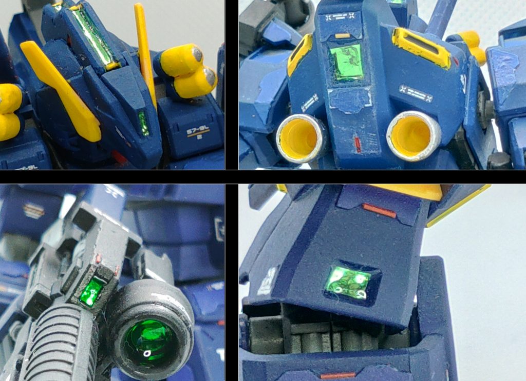 今回初めてセンサー分をレジン液でセンサーっぽさを出してみました。結構上手くいったと思います。