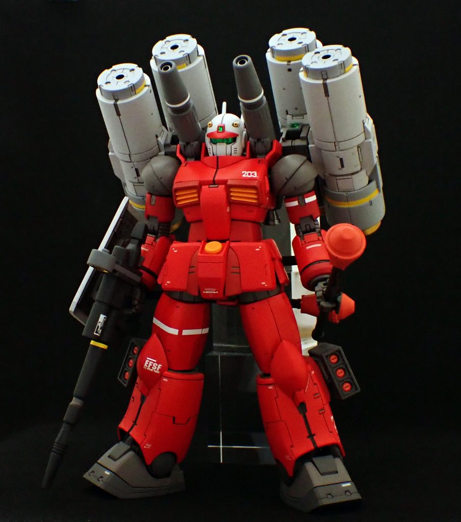 初期稿にあったフル武装版です。画稿から大分アレンジを行いました。プロトスタークジェガンのような対艦装備をイメージしています。