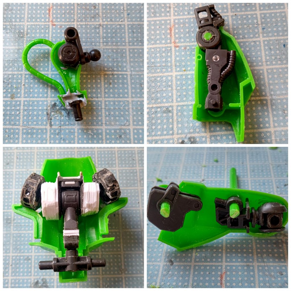 各間接部分にはガンダムフレームを移植移植元のバルバトスのパーツも所々に使用しています