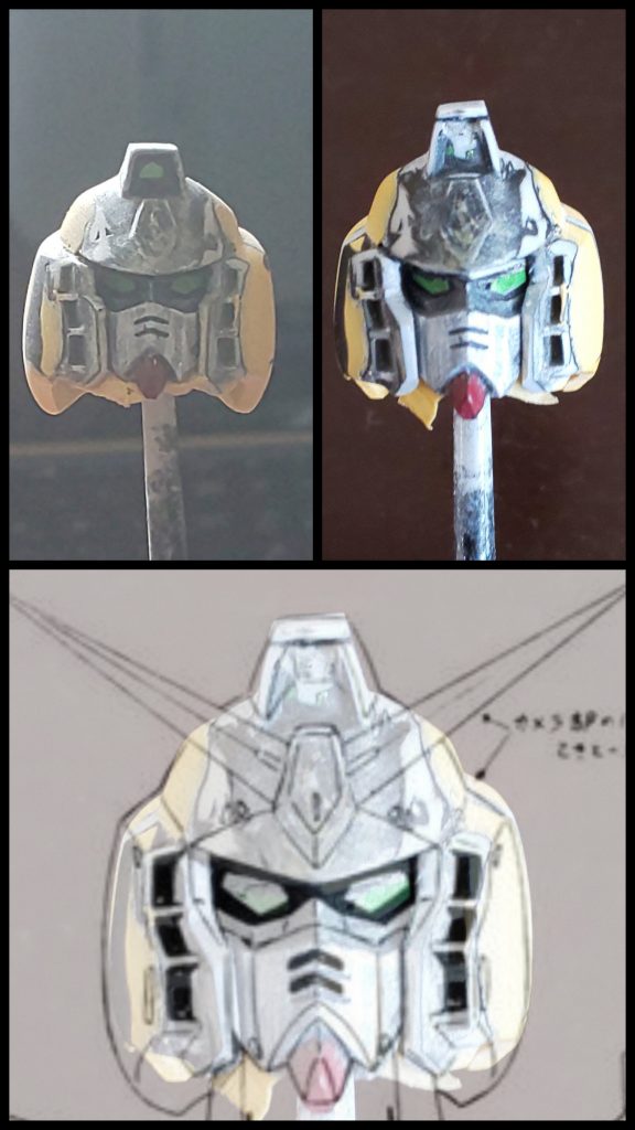 上の画像から更に頭部を改修しました。ただ、後頭部の長さが足りなかったので、おかっぱ気味ですね…