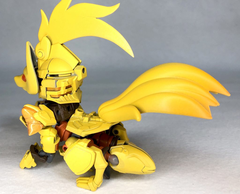 バックショット尻尾、頭の毛もサイズ感たっぷりでよく目立ちます!