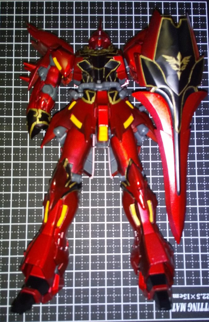 仮組み状態。黄色のパーツとパイプの色に違和感あります。