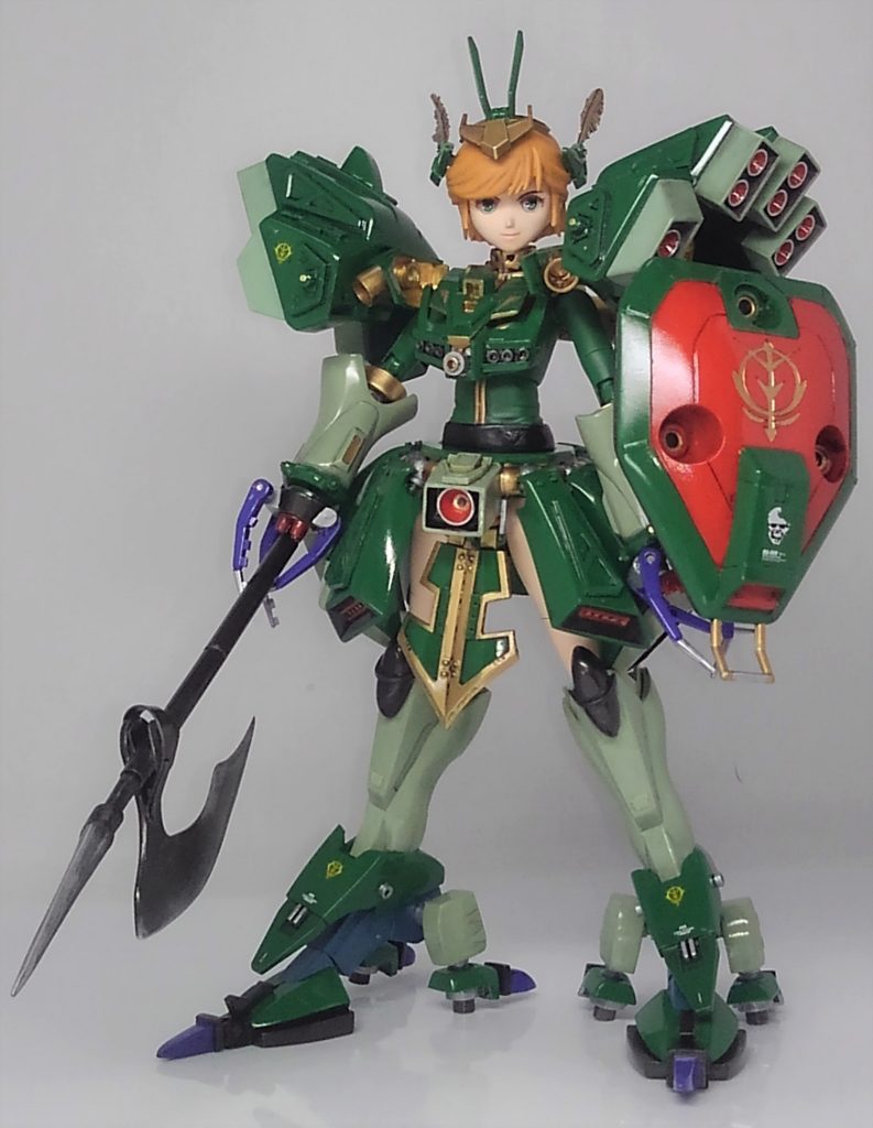 手足の差し替え、ういにんぐふみなのギミックの使用でMS少女になれます。