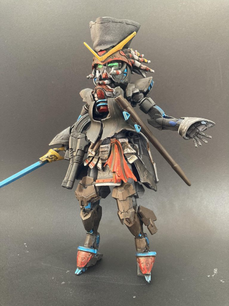 SDエドワードを映画風なダークトーンにする為、筆塗り仕上げにしました。