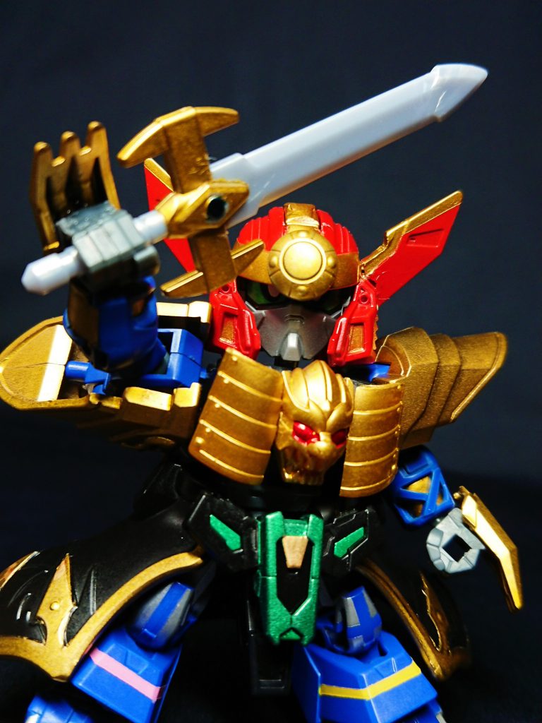 古代風デザインのオーレンジャーロボなので、レジーナワールドのキャラクターに当てはめてみました。形状やキャライメージ的に、ONE PIECEのアラバスタ編に登場するチャカというキャラクターをイメージしています。