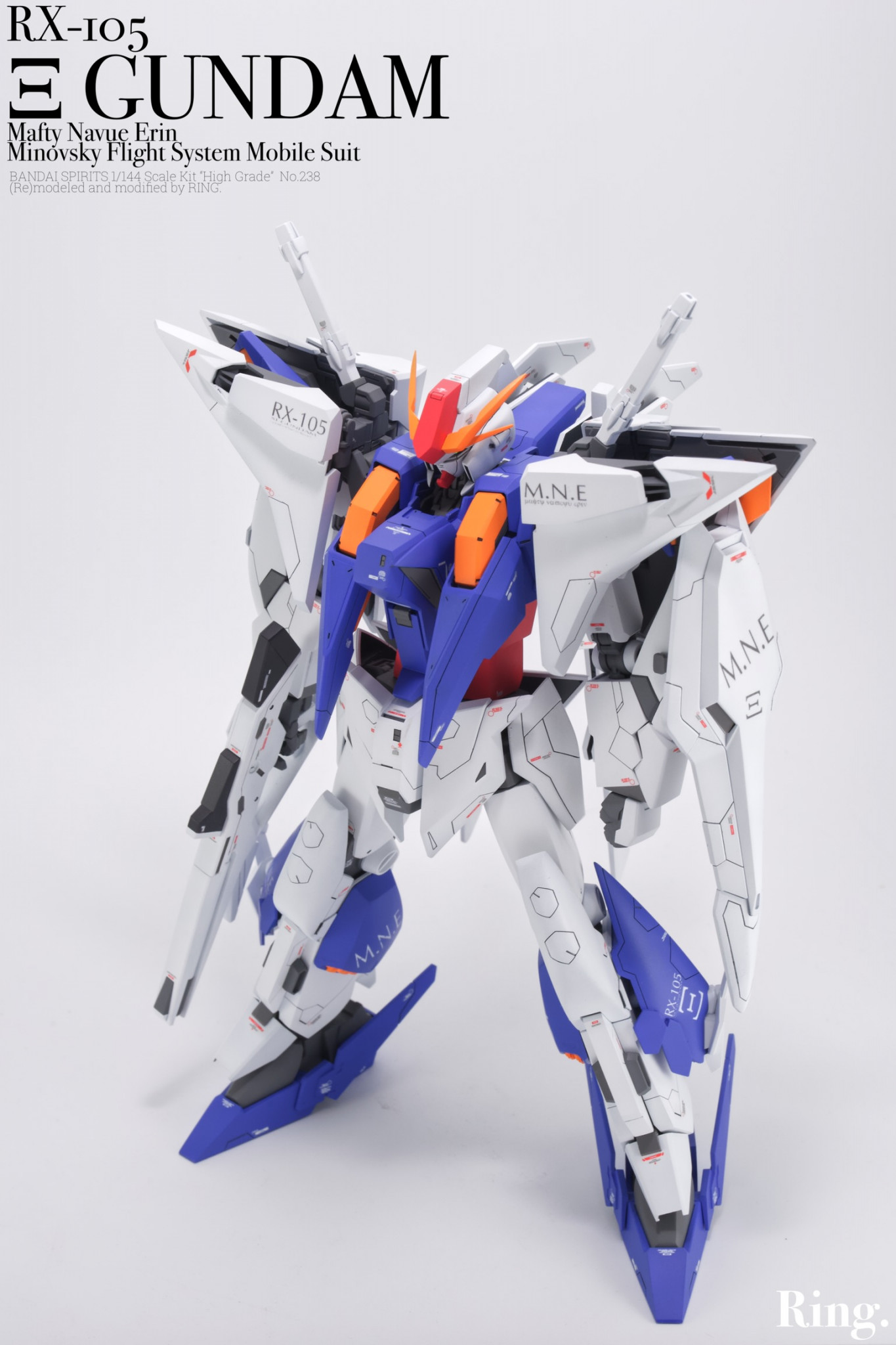 RX-105 「Ξ（クスィー）ガンダム」徹底改修塗装 HG1/144 HGUC Ξガンダム 1/144 XI 徹底改修全塗装完成品