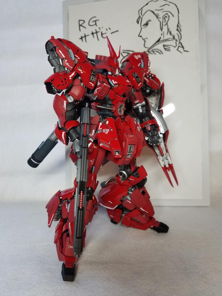 水色のフィンのようなディテールはサイコフレームのつもりです。