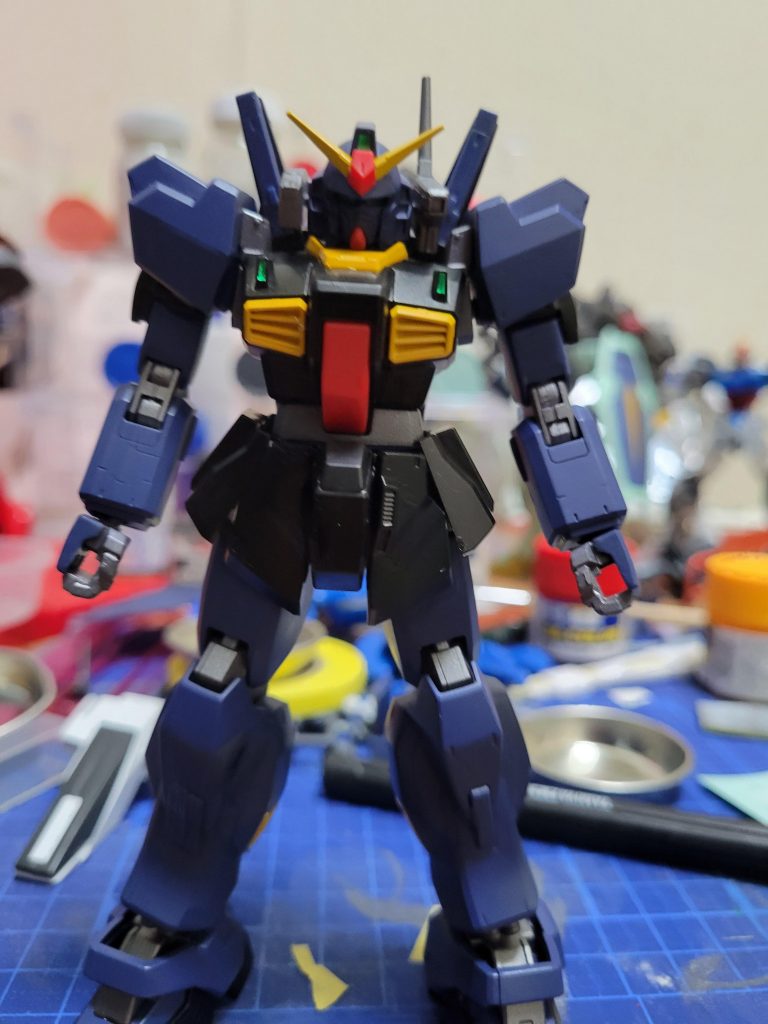 トップコート前です。黒部分はアルティメットブラックで塗装しました。なんならつや消ししなくても良かったのかなー、とか思いつつもつや消ししたらそこそこ良かったので満足です。