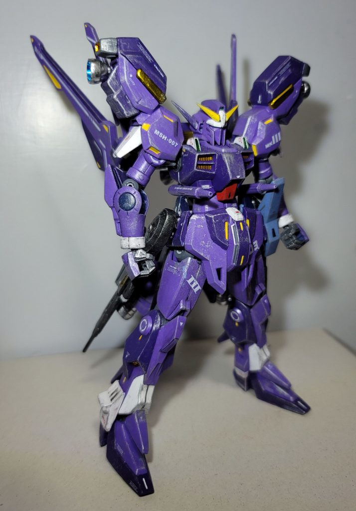 機体データベースの記録によるとこの機体の型式番号はMSH-007である本来のmk-ⅢのMSF-007と違う原因は不明推測では:mk-Ⅲの生みの親であるフジタ博士の名前の、極東文化特有の誤植改修した技術者の称号この機体の開発コートネームなどなど、「H」の由来に諸説があるが真相は定かではない