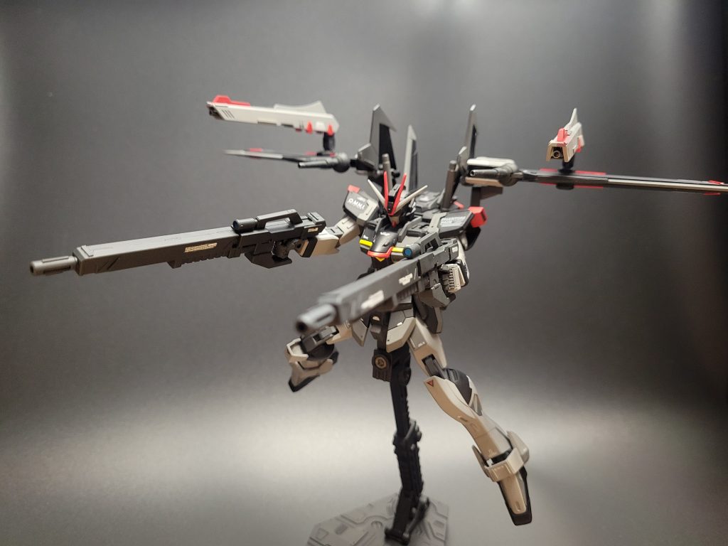 ビームライフルは鉄血のオプションセット9に付属のもの。