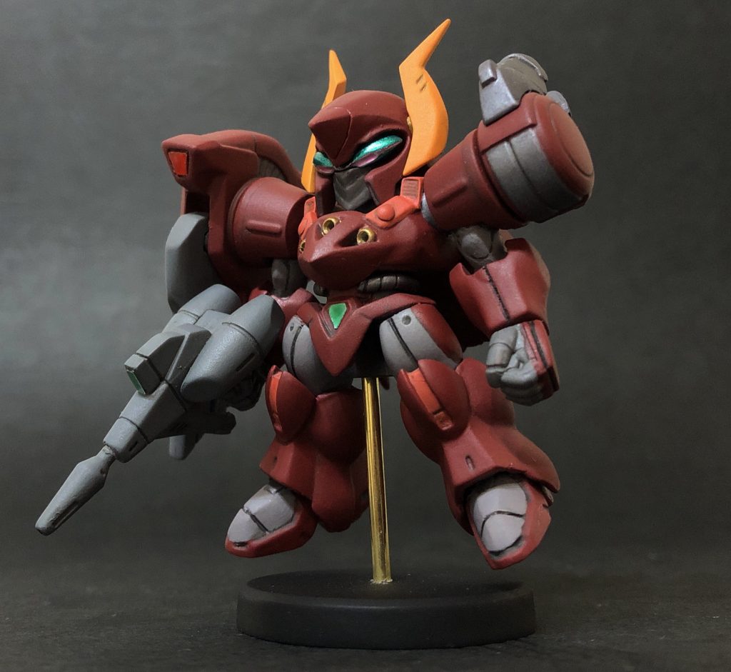 キヤノン基部、ライフル、腰のクリアパーツ自作。