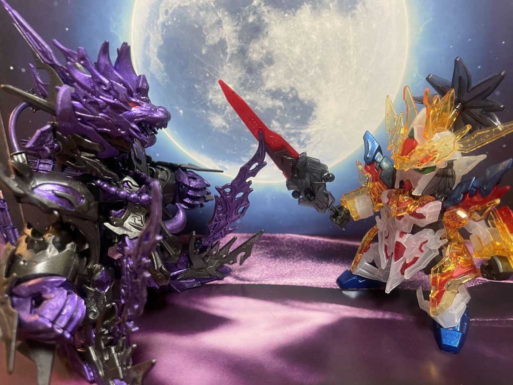 劉備さんとの激闘^_^劉備さんが昔すぎてしまい忘れw手近にあったガンダムクジのものを…