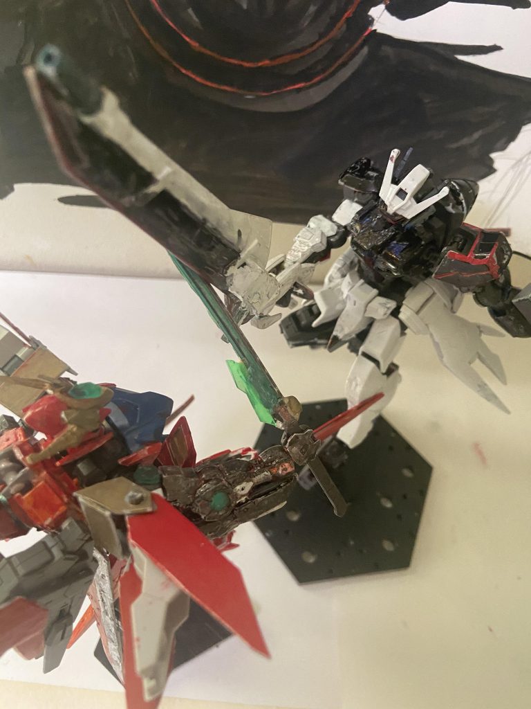 アスタロト滅新月の性能を試すため多くのダイバーがいるエリアにアスタロトを投下したカオスブレイカー、アスタロト滅新月は近くにいたバルバトスフリートに狙いを定めた、トランザムを発動したバルバトスに対しアスタロトは太陽炉をコピーして自身もトランザムを発動したそして、、、